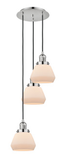 Franklin Restoration Three Light Pendant in Polished Nickel (405|113F-3P-PN-G171)