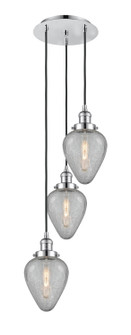 Franklin Restoration Three Light Pendant in Polished Chrome (405|113F-3P-PC-G165)