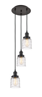 Franklin Restoration Three Light Pendant in Oil Rubbed Bronze (405|113F-3P-OB-G513)