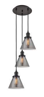 Franklin Restoration Three Light Pendant in Oil Rubbed Bronze (405|113F-3P-OB-G43)