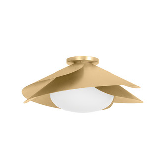 Brookhaven One Light Flush Mount in Vintage Gold Leaf (70|7215-VGL) Brookhaven One Light Flush Mount in Vintage Gold Leaf (70|7215-VGL)