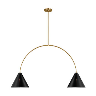 Cambre LED Linear Chandelier in Midnight Black and Burnished Brass (454|KC1102MBKBBS-L1)