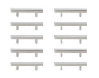Dior Bar Pull Multipack (set of 10) in Brushed Nickel (173|PL402-3-NK-10PK)