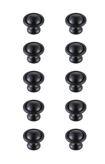 Kadea Knob Multipack (Set of 10) in Matte Black (173|KB2008-MB-10PK)