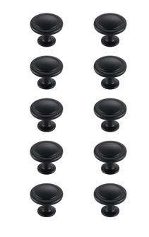 Logyn Knob Multipack (Set of 10) in Matte Black (173|KB2005-MB-10PK)