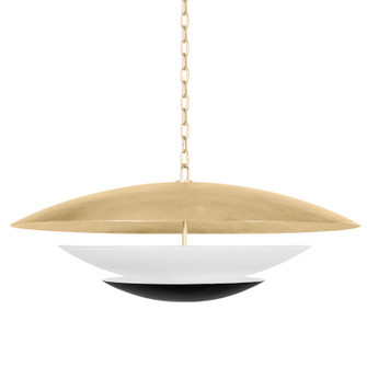 Adara Six Light Chandelier in Vintage Gold Leaf And Soft Black (68|413-36-VGL/SBK)