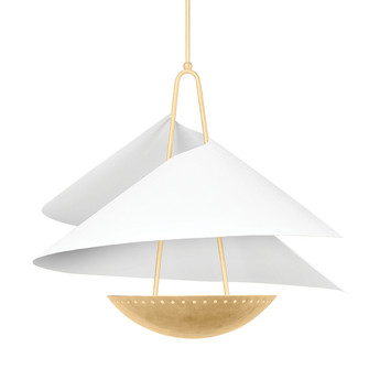 Carini Four Light Pendant in Vintage Gold Leaf (68|411-34-VGL/GSW)
