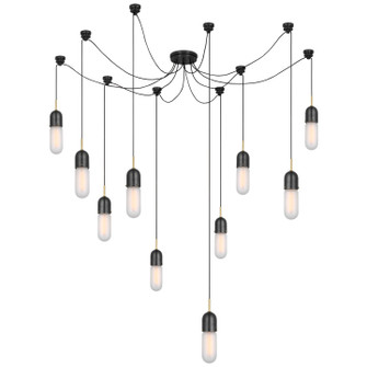 Junio LED Pendant in Bronze and Brass (268|TOB 5645BZ/HAB-FG-10)