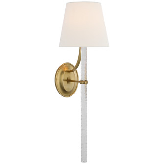 Abigail LED Wall Sconce in Soft Brass and Clear Wavy Glass (268|MF 2326SB/CWG-L)