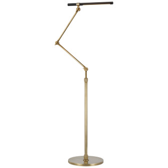 Heron LED Floor Lamp in Hand-Rubbed Antique Brass and Matte Black (268|IKF 1506HAB/BLK)