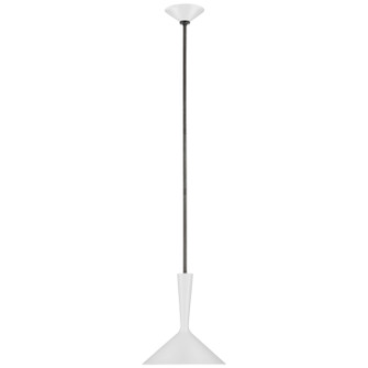 Rosetta LED Pendant in Matte White and Bronze (268|ARN 5540WHT/BZ)