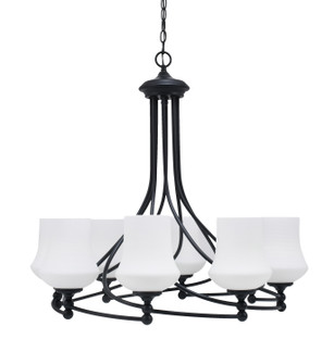 Capri Eight Light Chandelier in Matte Black (200|908-MB-681)