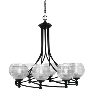 Capri Eight Light Chandelier in Matte Black (200|908-MB-5110)