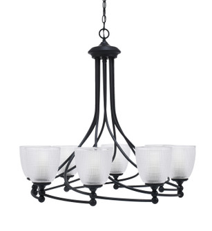 Capri Eight Light Chandelier in Matte Black (200|908-MB-500)