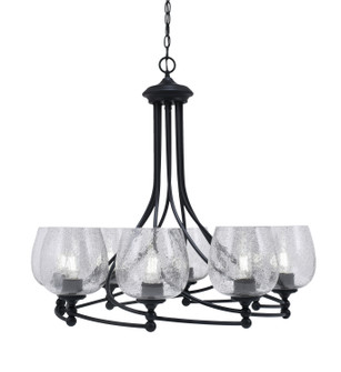 Capri Eight Light Chandelier in Matte Black (200|908-MB-4812)