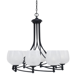 Capri Eight Light Chandelier in Matte Black (200|908-MB-4811)