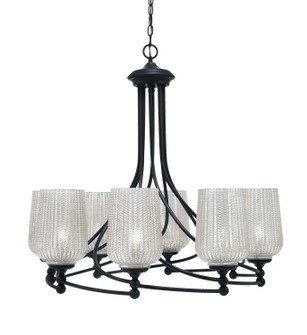 Capri Eight Light Chandelier in Matte Black (200|908-MB-4253)