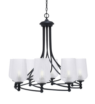 Capri Eight Light Chandelier in Matte Black (200|908-MB-4250)