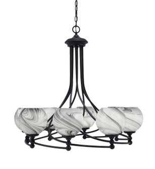 Capri Eight Light Chandelier in Matte Black (200|908-MB-4109)