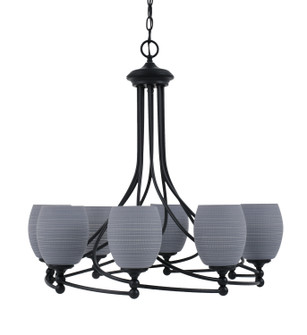 Capri Eight Light Chandelier in Matte Black (200|908-MB-4022)