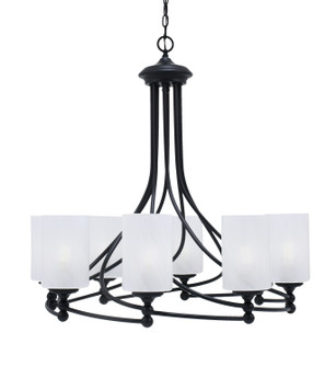 Capri Eight Light Chandelier in Matte Black (200|908-MB-3001)