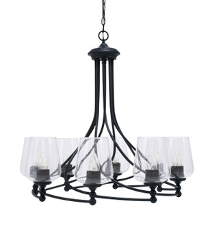 Capri Eight Light Chandelier in Matte Black (200|908-MB-210)