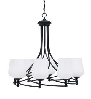 Capri Eight Light Chandelier in Matte Black (200|908-MB-211)