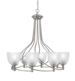 Capri Eight Light Chandelier in Brushed Nickel (200|908-BN-500)