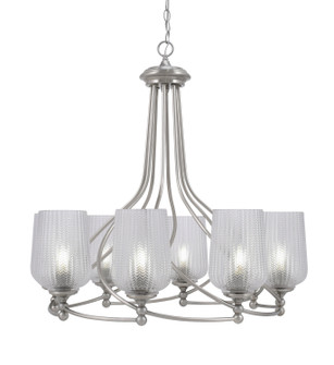 Capri Eight Light Chandelier in Brushed Nickel (200|908-BN-4250)