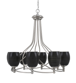 Capri Eight Light Chandelier in Brushed Nickel (200|908-BN-4029)