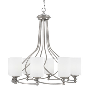 Capri Eight Light Chandelier in Brushed Nickel (200|908-BN-310)