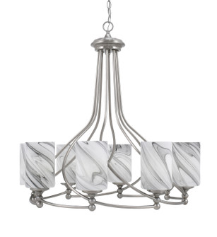 Capri Eight Light Chandelier in Brushed Nickel (200|908-BN-3009)