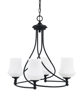 Capri Four Light Chandelier in Matte Black (200|904-MB-681)