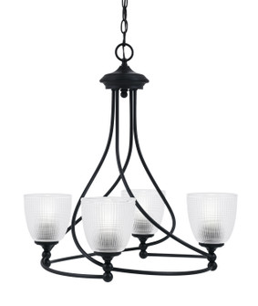 Capri Four Light Chandelier in Matte Black (200|904-MB-500)