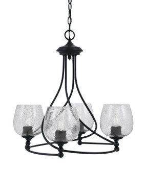 Capri Four Light Chandelier in Matte Black (200|904-MB-4812)