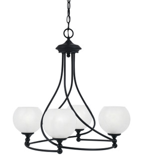 Capri Four Light Chandelier in Matte Black (200|904-MB-4101)