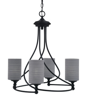 Capri Four Light Chandelier in Matte Black (200|904-MB-4062)