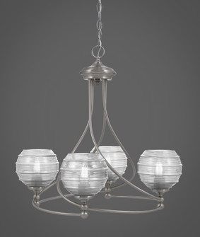 Capri Four Light Chandelier in Brushed Nickel (200|904-BN-5110)