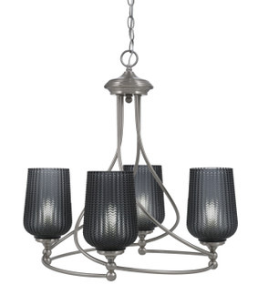 Capri Four Light Chandelier in Brushed Nickel (200|904-BN-4252)