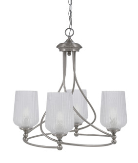 Capri Four Light Chandelier in Brushed Nickel (200|904-BN-4250)