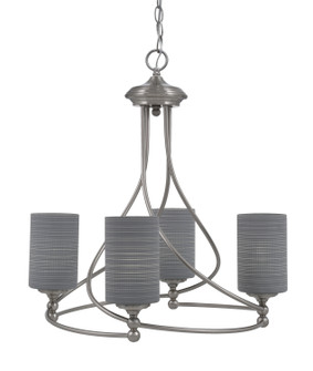 Capri Four Light Chandelier in Brushed Nickel (200|904-BN-4062)