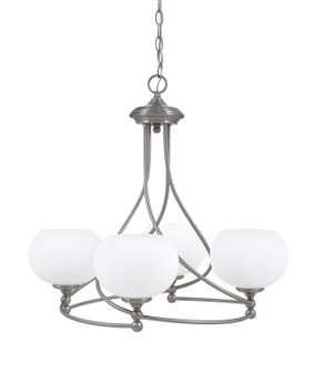 Capri Four Light Chandelier in Brushed Nickel (200|904-BN-212)