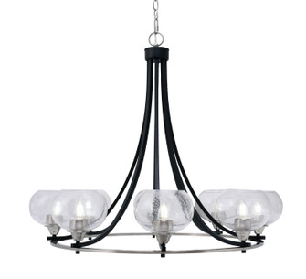 Paramount Eight Light Chandelier in Matte Black & Brushed Nickel (200|3408-MBBN-202)