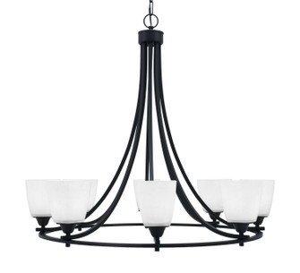 Paramount Eight Light Chandelier in Matte Black (200|3408-MB-460)