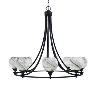 Paramount Eight Light Chandelier in Matte Black (200|3408-MB-4109)