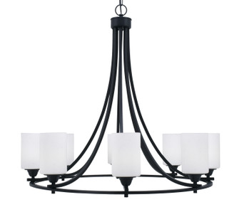 Paramount Eight Light Chandelier in Matte Black (200|3408-MB-310)