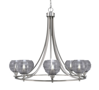 Paramount Eight Light Chandelier in Brushed Nickel (200|3408-BN-5112)