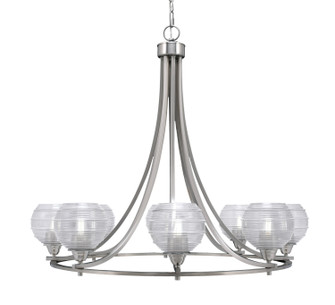Paramount Eight Light Chandelier in Brushed Nickel (200|3408-BN-5110)