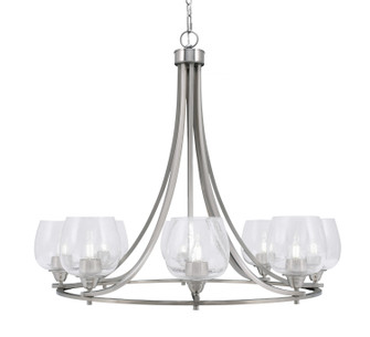 Paramount Eight Light Chandelier in Brushed Nickel (200|3408-BN-4810)