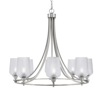 Paramount Eight Light Chandelier in Brushed Nickel (200|3408-BN-4250)